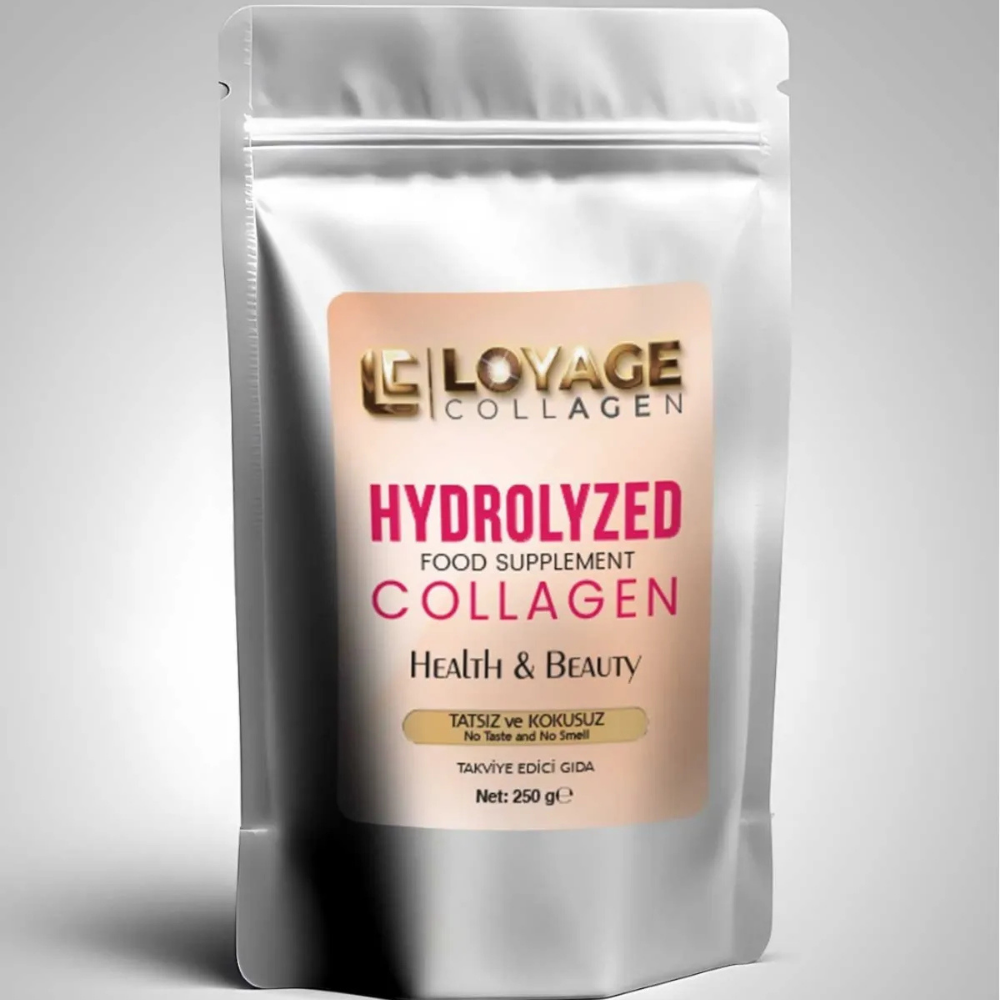 Yüksek Biyoaktif Çift Hidrolize %100 Saf Collagen Kolajen 250gr Doypack