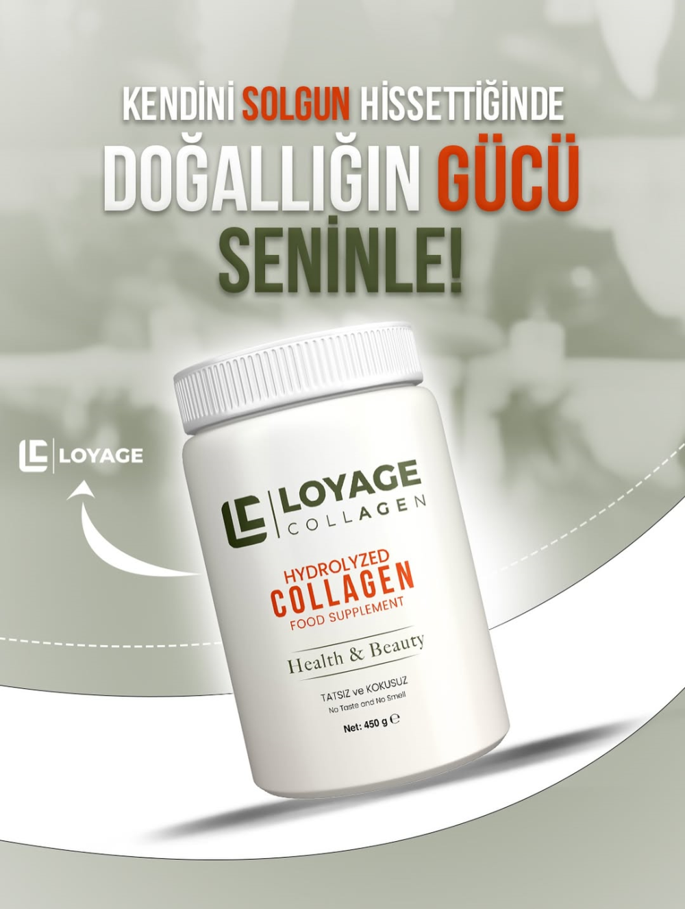 Yüksek Biyoaktif Çift Hidrolize %100 Saf Collagen Kolajen 450gr 45 Günlük
