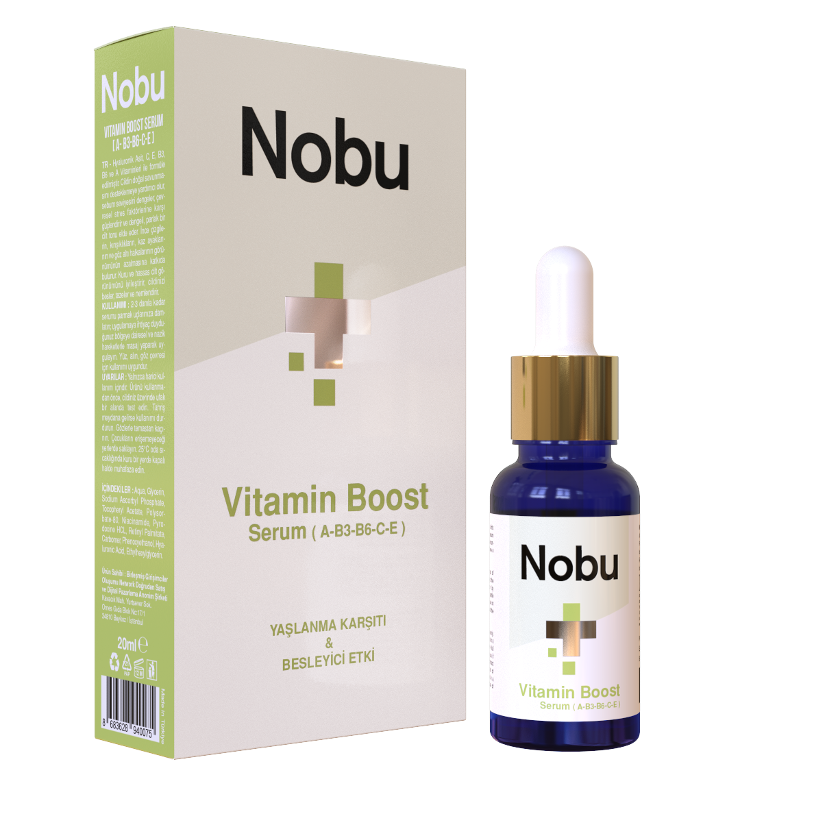 Nobu Vitamin Boost Serum (A-B3-B6-C-E) - 20 ml