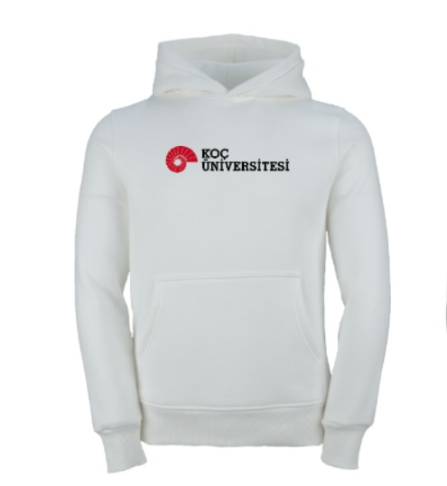Koç Üniversitesi Logo Beyaz Hoodie