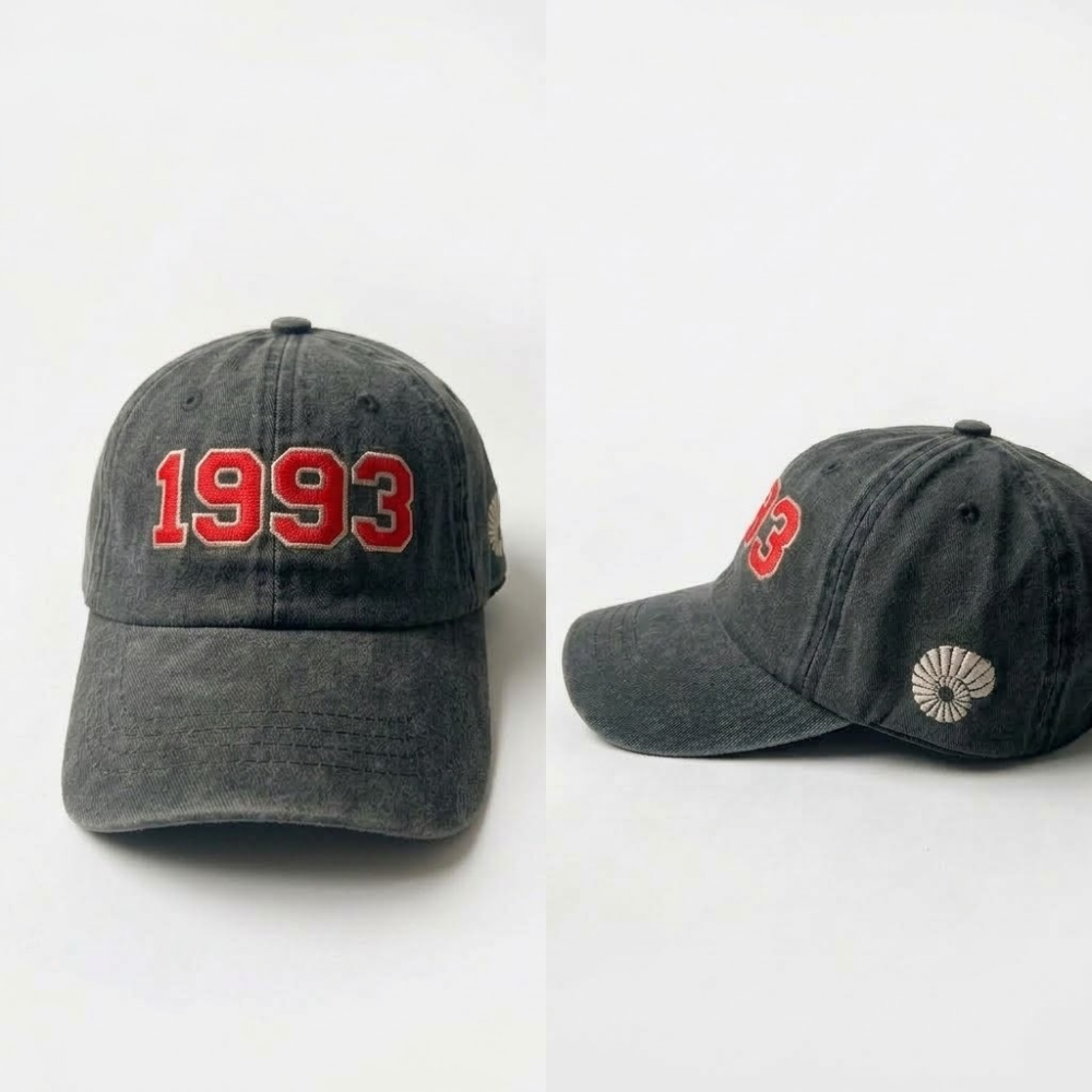 Şapka - 1993 Yazılı Eskitme Antrasit