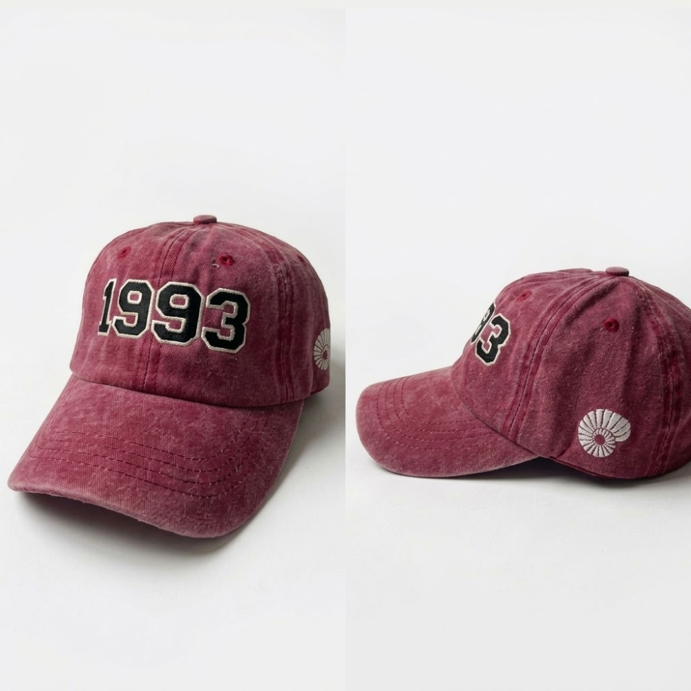Şapka - 1993 Yazılı Eskitme Bordo